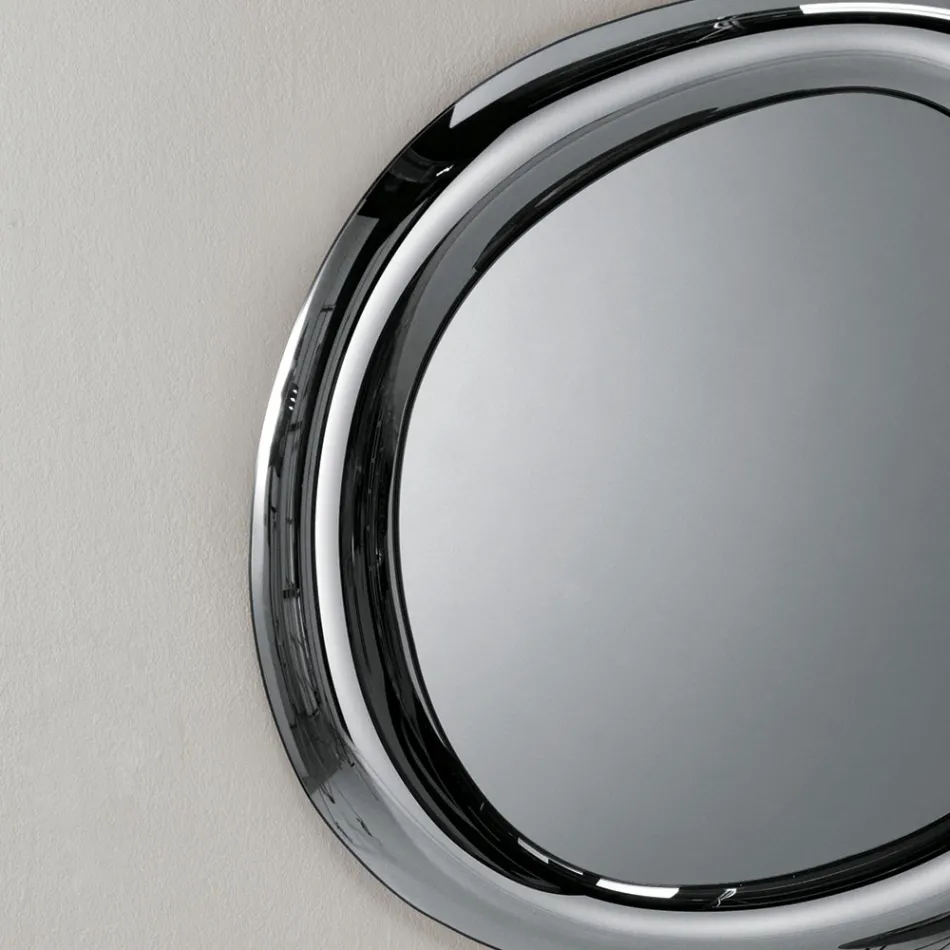 Specchio da Parete Sagomato con Cornice Curva Made in Italy - Babila Viadurini