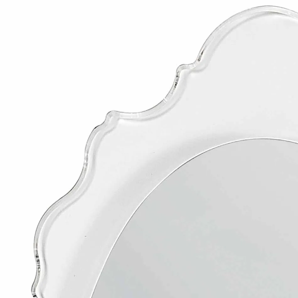 Specchio da parete trasparente di design Joy,made in Italy Viadurini