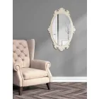 Specchio da Parete Vintage di Design in Legno Marrone con Cornice - Giangio Viadurini