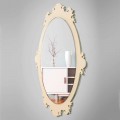 Specchio da Parete Vintage di Design in Legno Marrone con Cornice - Giangio