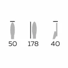 Specchio da Terra Design in Legno di Frassino e Metallo Made in Italy - Cuspide Viadurini