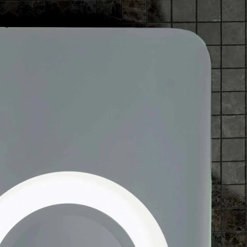 Specchio da trucco design moderno, illuminazione LED, Maren   Viadurini