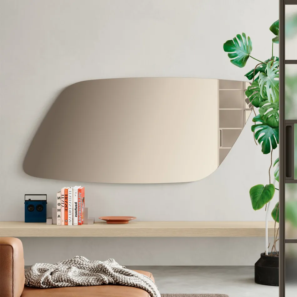 Specchio dal Profilo Lineare in Tre Colorazioni Made in Italy - Virage Viadurini