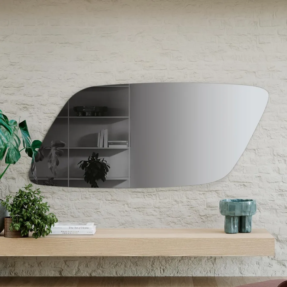 Specchio dal Profilo Lineare in Tre Colorazioni Made in Italy - Virage Viadurini