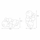 Specchio Decorativo a Parete con Cerchi Colorati Design in 2 Dimensioni - Babol Viadurini