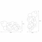 Specchio Decorativo a Parete con Cerchi Colorati Design in 2 Dimensioni - Babol Viadurini