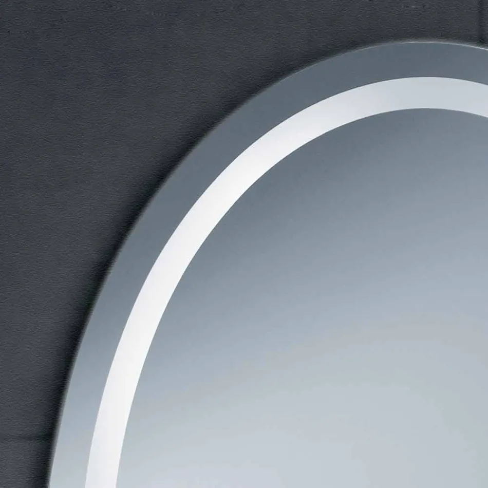 Specchio design moderno con illuminazione LED da bagno Pura   Viadurini