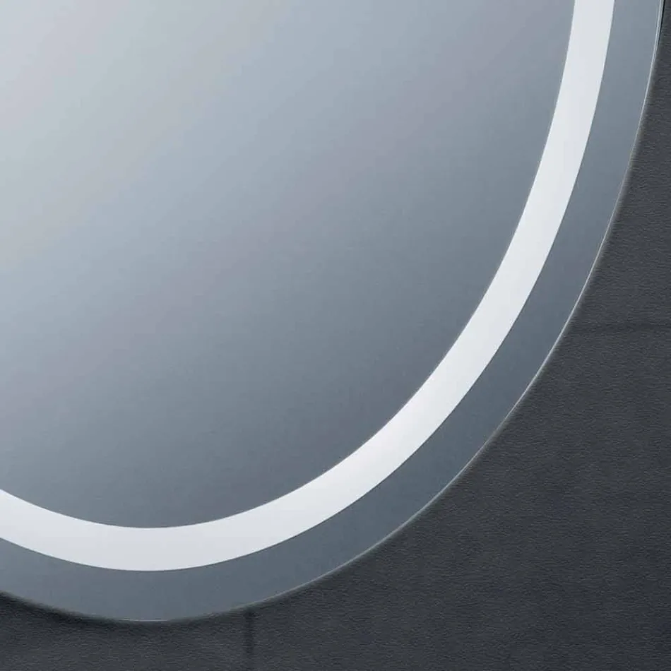 Specchio design moderno con illuminazione LED da bagno Pura   Viadurini