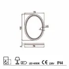 Specchio design moderno con illuminazione LED da bagno Pura   Viadurini