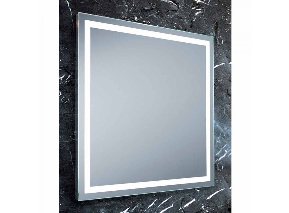 Specchio design moderno da bagno con illuminazione LED Paco  Viadurini