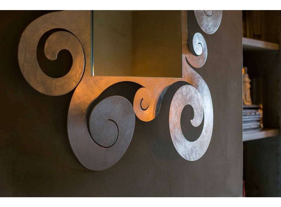 Specchio di Design Moderno da Parete Sagomato in Ferro Made in Italy – Pacifico Viadurini