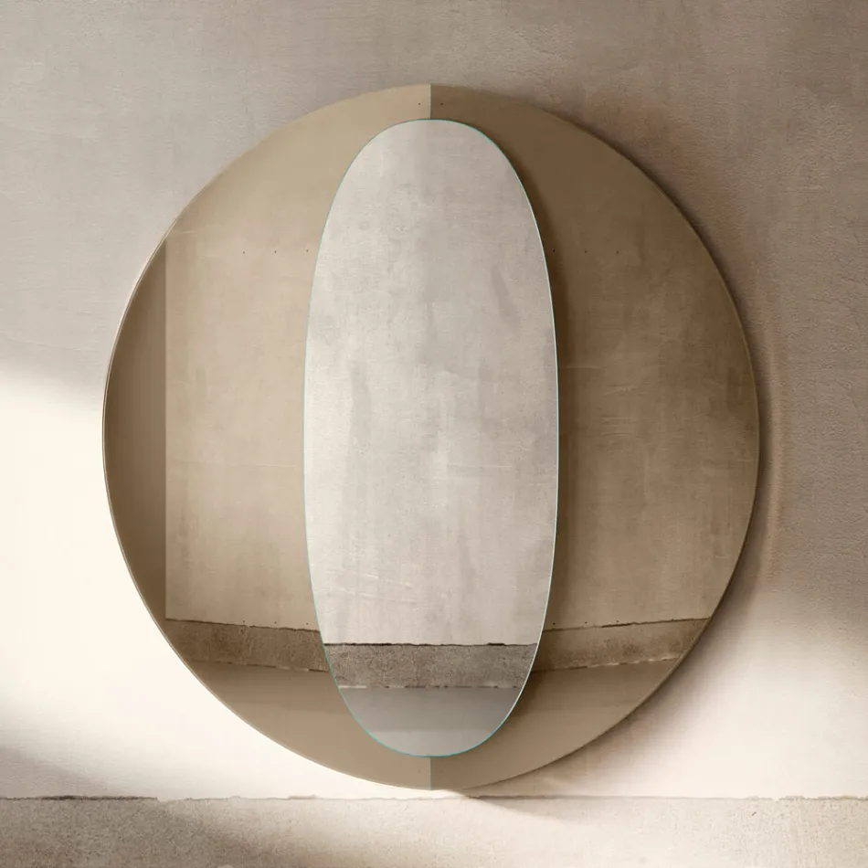 Specchio Doppio Pannello in Legno dal Design Moderno Made in Italy - Bristol Viadurini