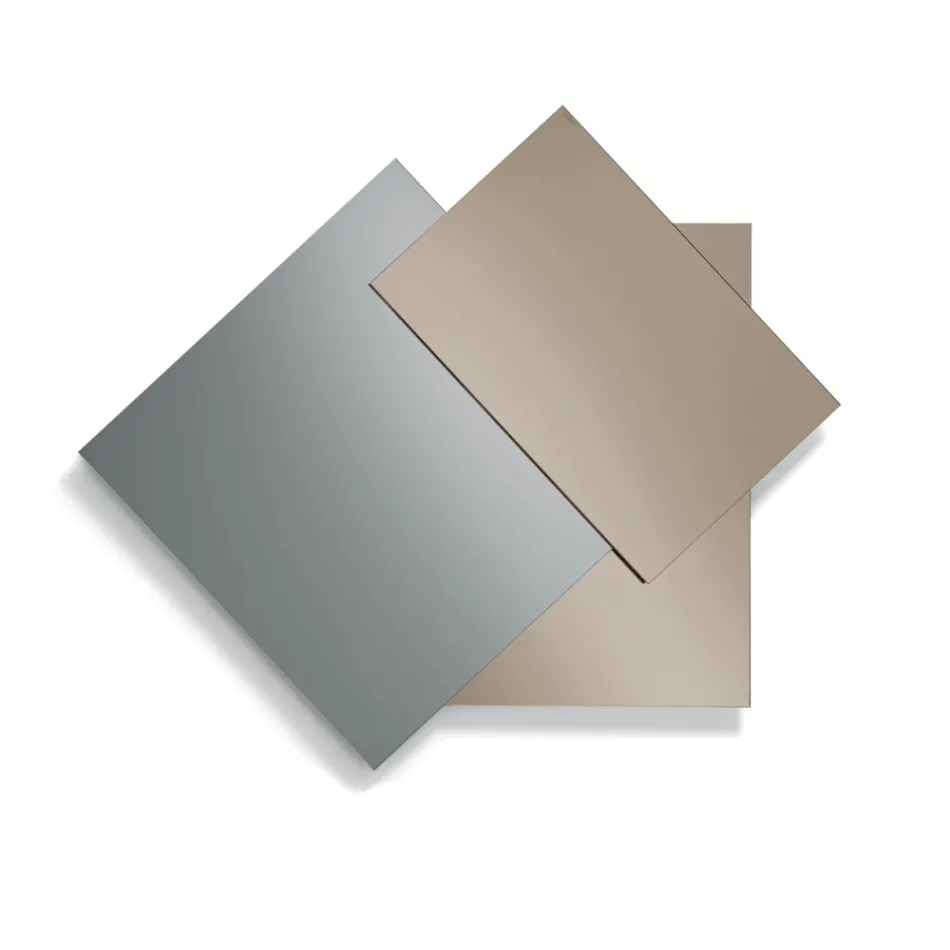 Specchio Formato da 3 Lastre Sovrapposte, 2 Bronzo e 1 Fumè - Armida Viadurini