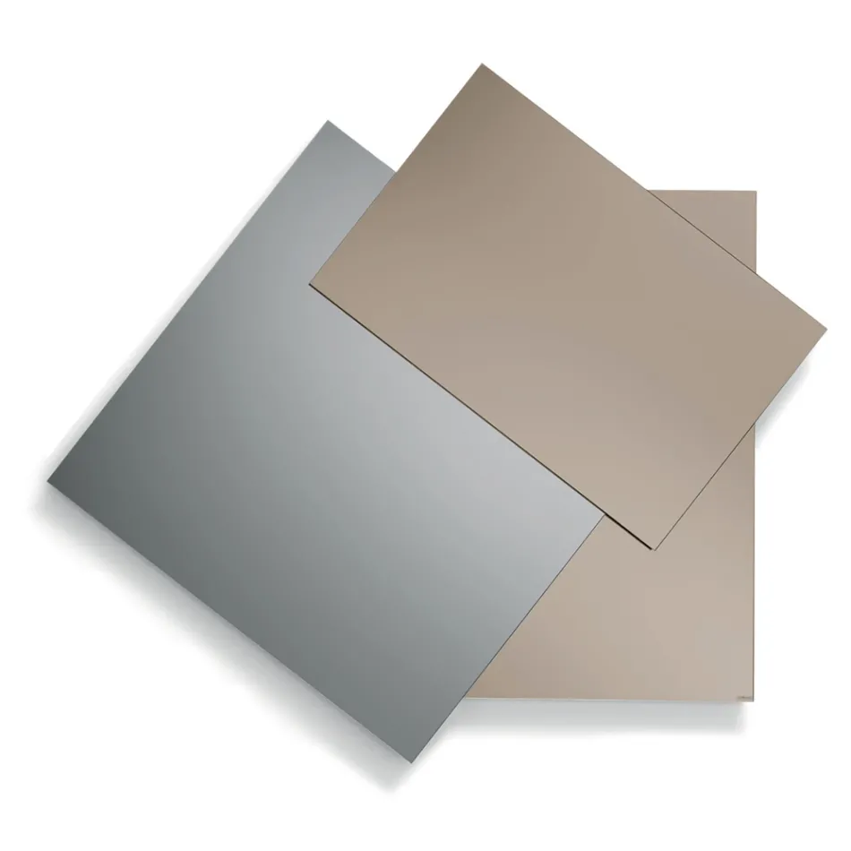 Specchio Formato da 3 Lastre Sovrapposte, 2 Bronzo e 1 Fumè - Armida Viadurini