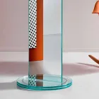 Specchio Freestanding Bifacciale con Base Rontante in Vetro di Lusso - Gaudenzio Viadurini