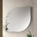 Specchio in Vetro con Incisioni in Due Misure e Colori Made in Italy - Vela