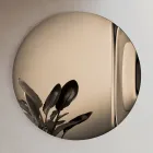 Specchio in Vetro Fuso con Onda Made in Italy - Candida Viadurini