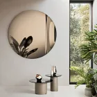 Specchio in Vetro Fuso con Onda Made in Italy - Candida Viadurini