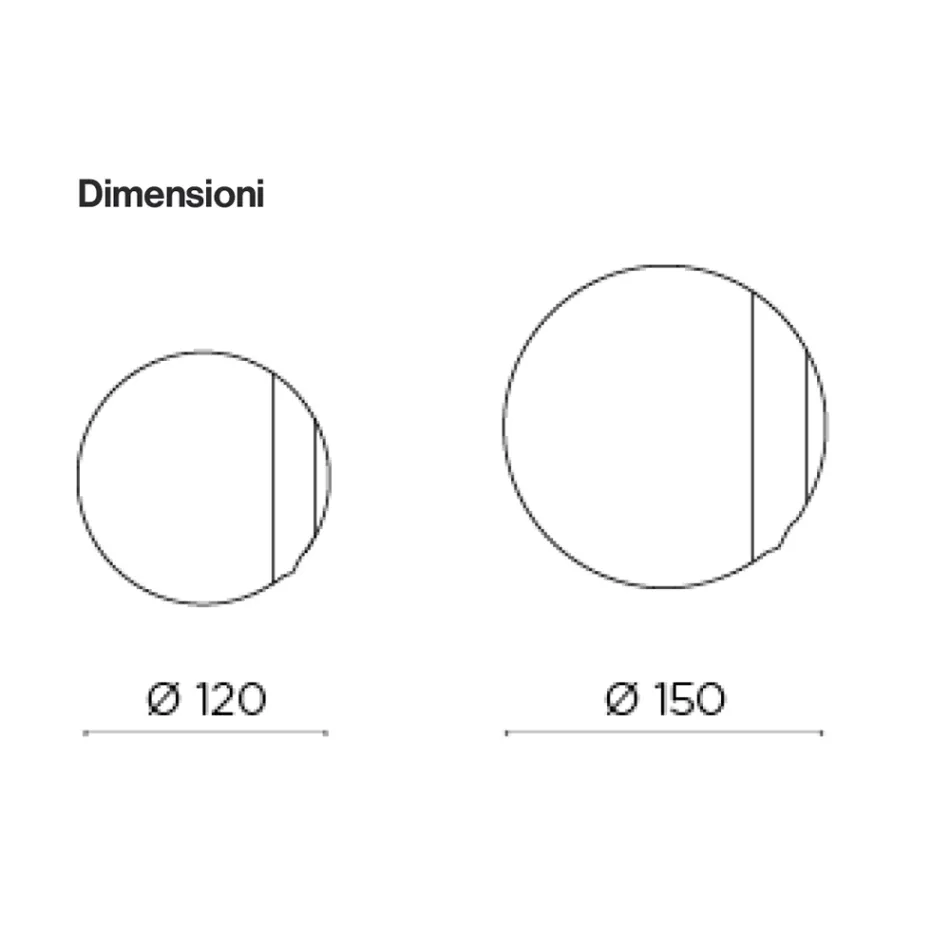 Specchio in Vetro Fuso con Onda Made in Italy - Candida Viadurini