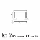 Specchio luminoso a LED di design con bordi vetro satinato Sam   Viadurini