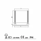 Specchio moderno da bagno con luci LED, L1200xh.900 mm, Agata  Viadurini