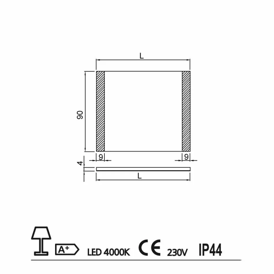 Specchio moderno da bagno con luci LED, L1200xh.900 mm, Agata  Viadurini