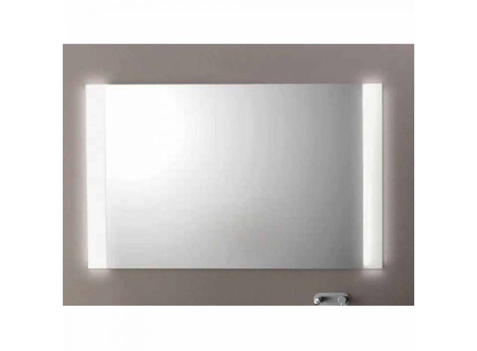 Specchio moderno da bagno con luci LED, L1200xh.900 mm, Agata  Viadurini