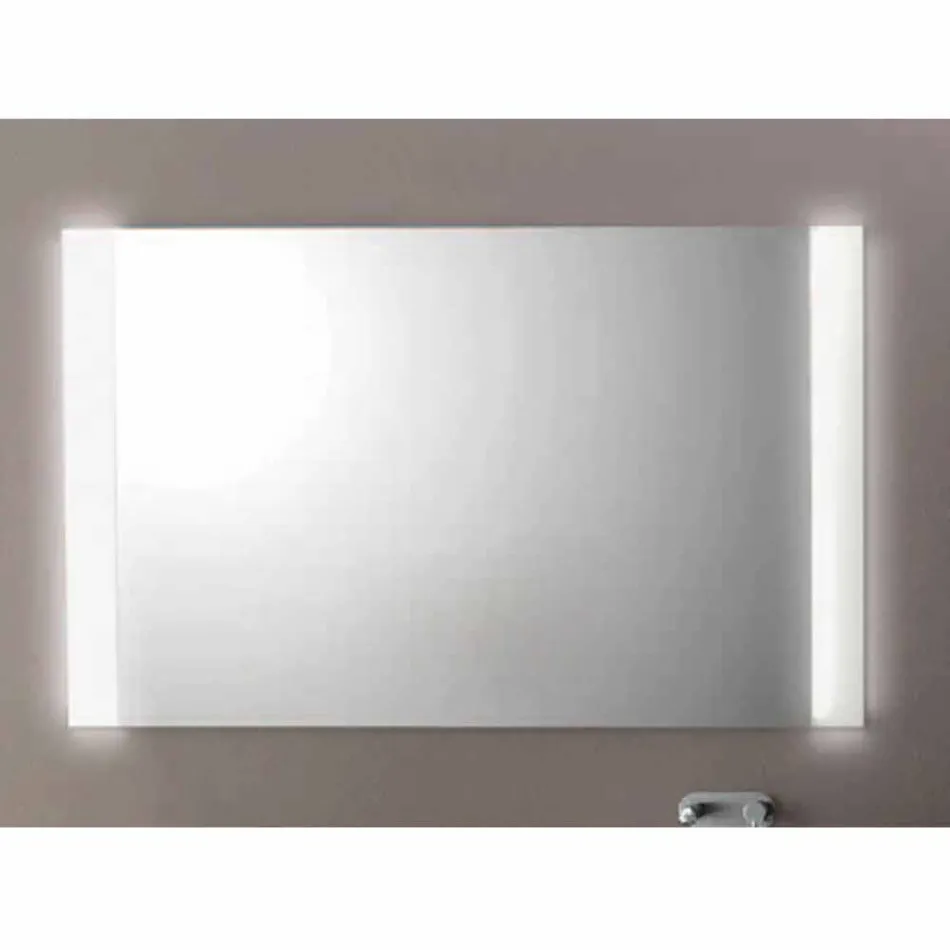 Specchio moderno da bagno con luci LED, L1200xh.900 mm, Agata  Viadurini