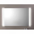 Specchio moderno da bagno con luci LED, L1200x H 900 mm, Agata 