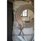 Specchio Moderno da Parete Circolare in Ferro Colorato Made in Italy – Origano Viadurini