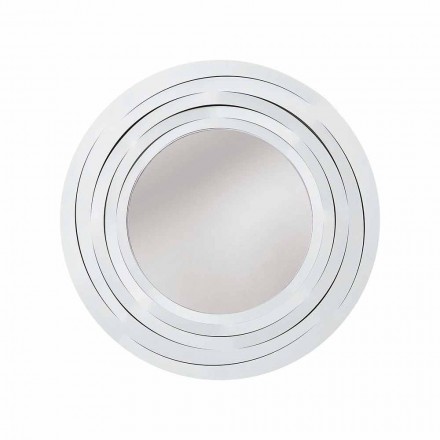 Specchio Moderno da Parete Circolare in Ferro Colorato Made in Italy – Origano Viadurini
