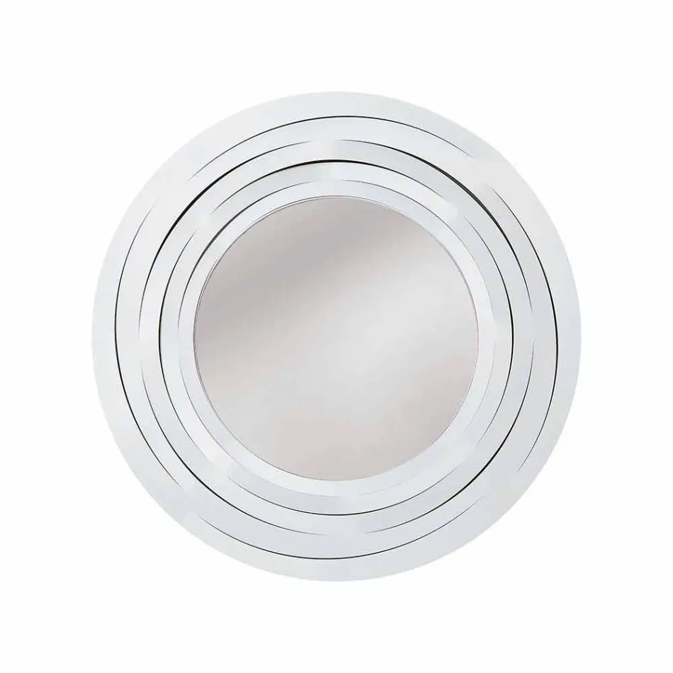 Specchio Moderno da Parete Circolare in Ferro Colorato Made in Italy – Origano Viadurini