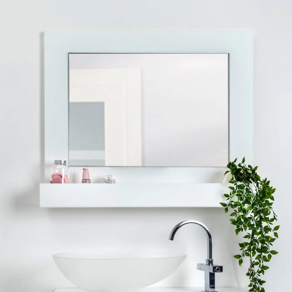 Specchio Orizzontale Contenitore da Parete in Plexiglass Made in Italy - Kiran Viadurini