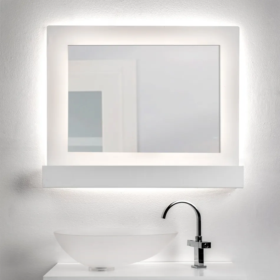 Specchio Orizzontale Contenitore da Parete in Plexiglass Made in Italy - Kiran Viadurini