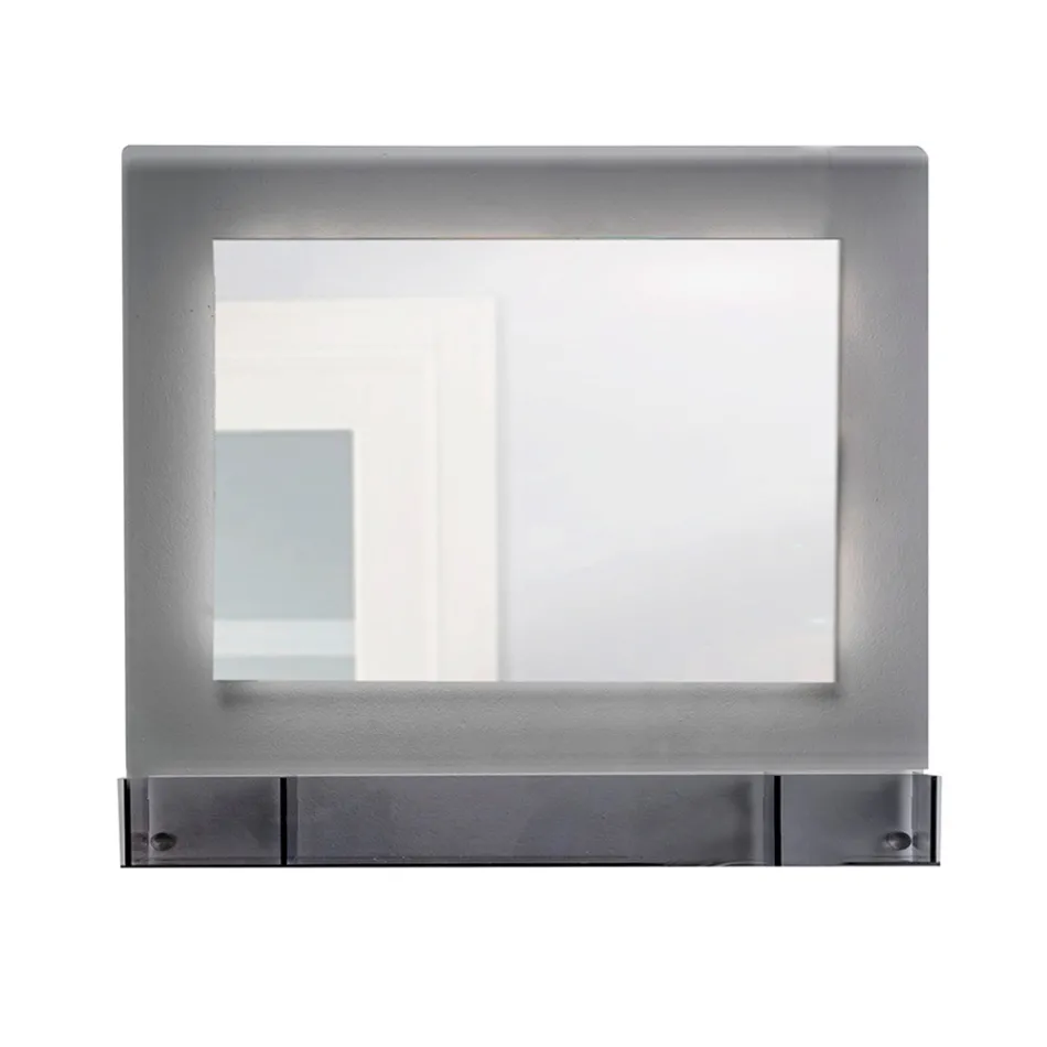 Specchio Orizzontale Contenitore da Parete in Plexiglass Made in Italy - Kiran Viadurini