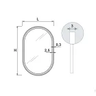 Specchio Ovale con Cornice in Metallo e Luci Made in Italy - Mozart Viadurini