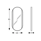 Specchio Ovale da Bagno con Luci ai Lati Made in Italy - Albert Viadurini