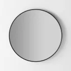 Specchio Parete Retroilluminato con Cornice Nera Made in Italy - Riflessi Viadurini