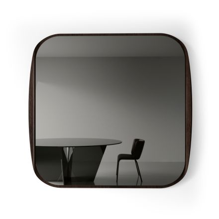 Specchio Quadrato con Cornice in Legno di Design Made in Italy - Vespera Viadurini