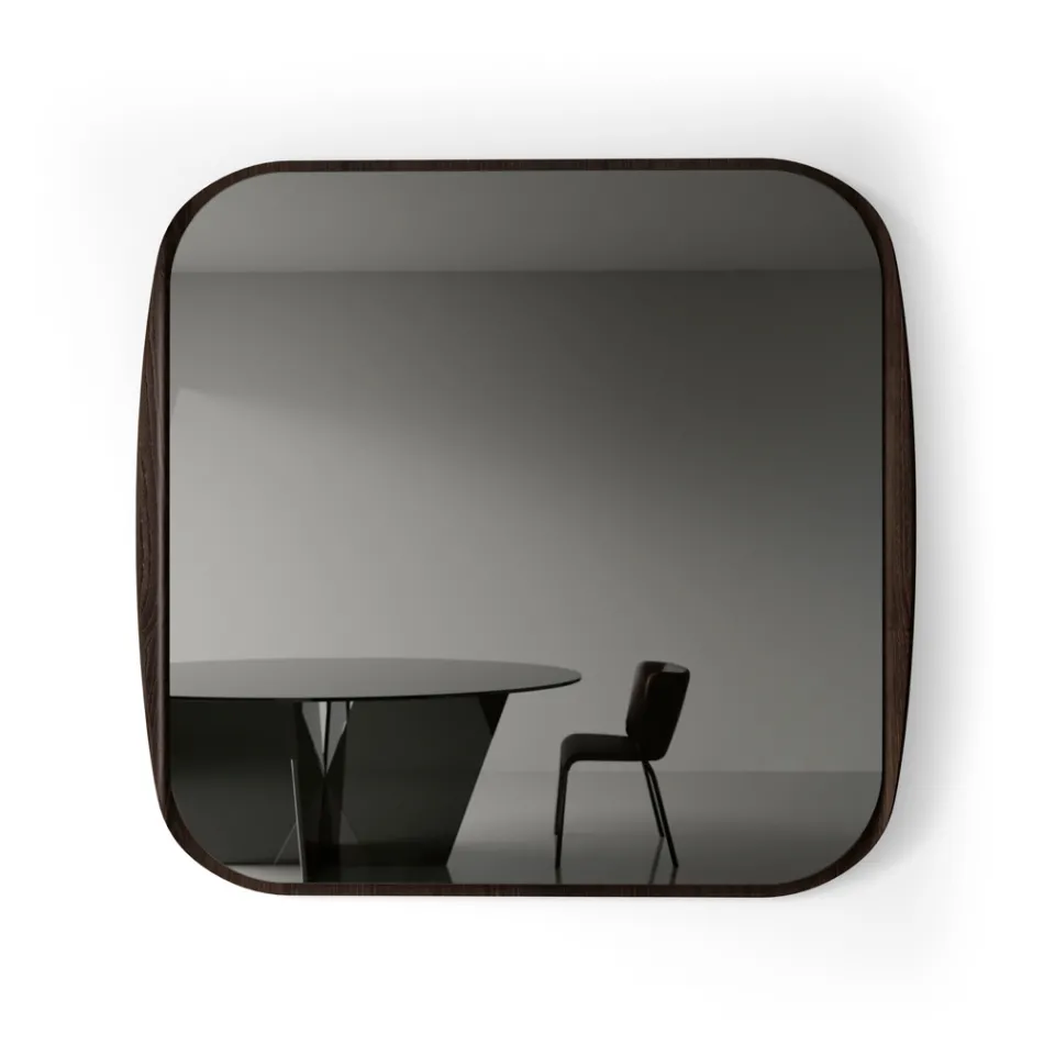 Specchio Quadrato con Cornice in Legno di Design Made in Italy - Vespera Viadurini