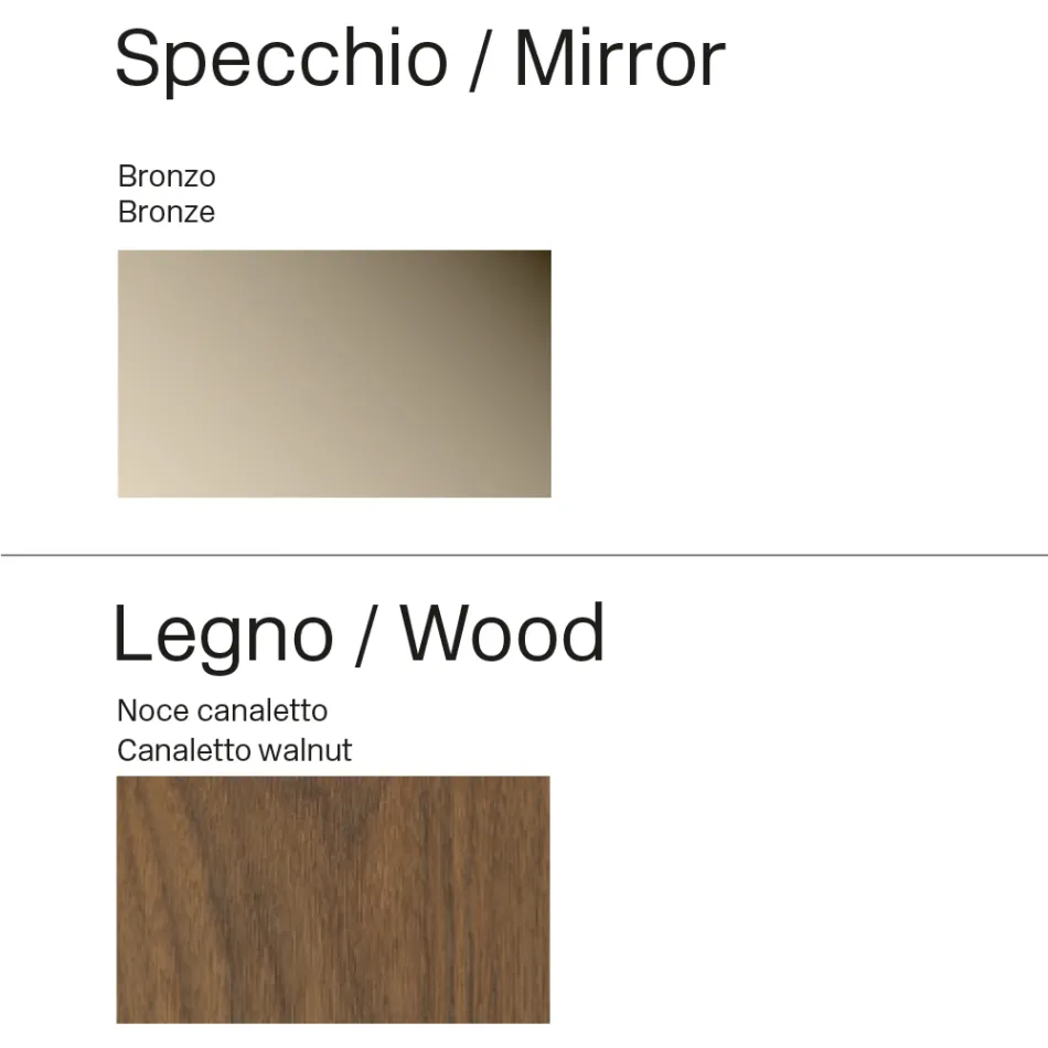 Specchio Quadrato con Cornice in Legno di Design Made in Italy - Vespera Viadurini