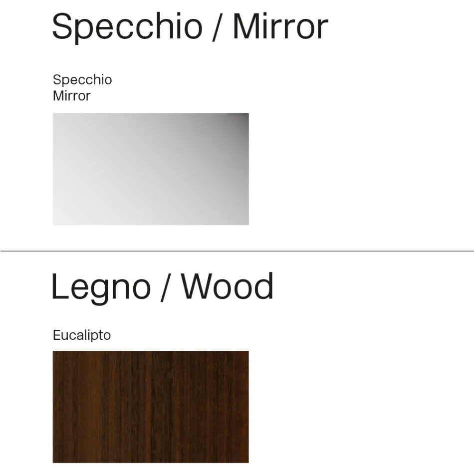 Specchio Quadrato con Cornice in Legno di Design Made in Italy - Vespera Viadurini