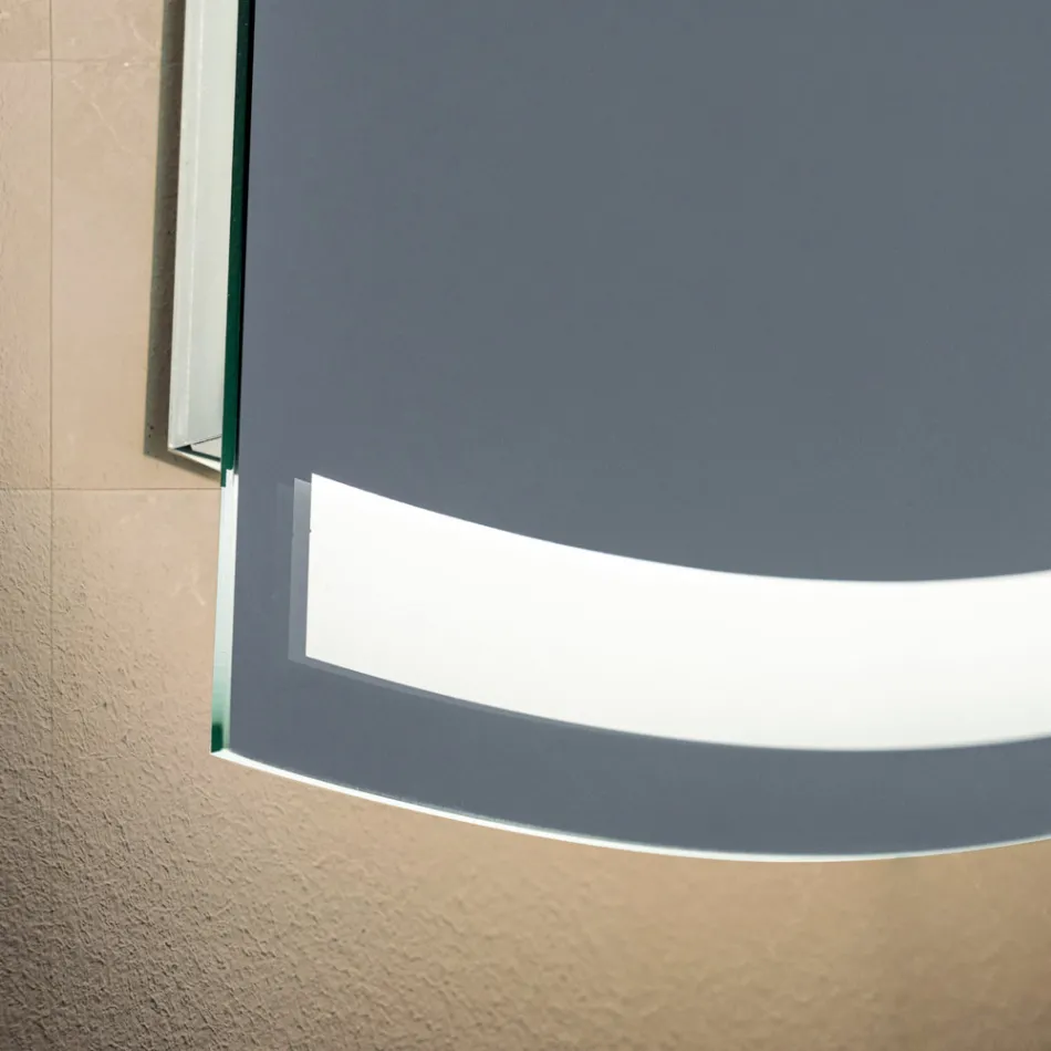 Specchio Retroilluminato con Stripe Led a Luce Continua - Excelsior Viadurini