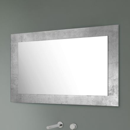 Specchio Rettangolare a Muro con Cornice in Vetro Argento, Oro o Rame - Stileo Viadurini