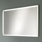 Specchio Rettangolare a Parete Cornice in Metallo Vari Colori e Luce Led - Renga Viadurini