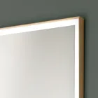 Specchio Rettangolare a Parete Cornice in Metallo Vari Colori e Luce Led - Renga Viadurini