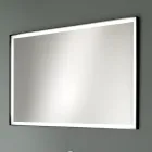 Specchio Rettangolare a Parete Cornice in Metallo Vari Colori e Luce Led - Renga Viadurini