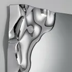 Specchio Rettangolare con Angolo in Vetro Fuso Made in Italy - Adelinda Viadurini