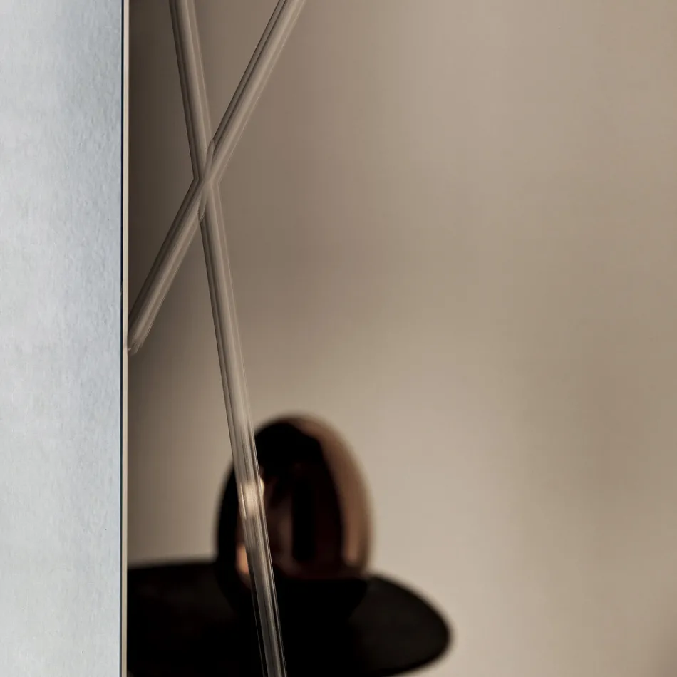 Specchio Rettangolare con Incisioni a Laser Made in Italy - Alberta Viadurini