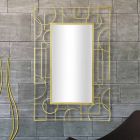 Specchio Rettangolare Design Moderno da Parete in Ferro - Plinio Viadurini
